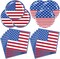 48Packs 4th of July Party Supplies include 24 plates, 24 napkins